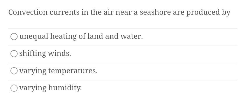 convection currents in air