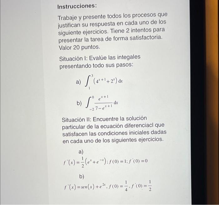 Instrucciones: Trabaje y presente todos los procesos que justifican su respuesta en cada uno de los siguiente ejercicios. Tie