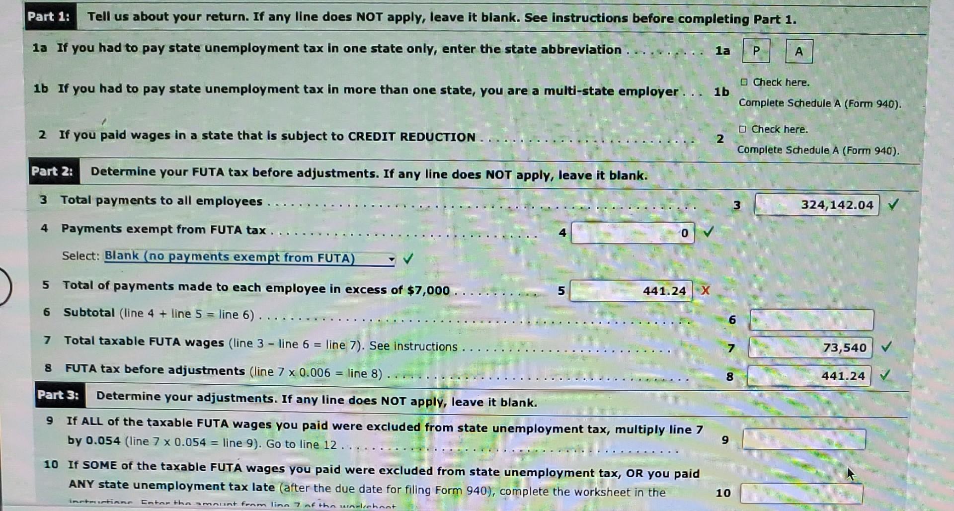 Transaction No. 33 Complete Form 940, Employer's