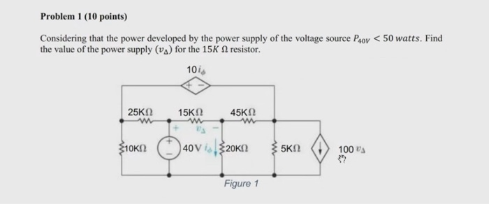 Solved Problem 1 (10 points) Considering that the power | Chegg.com