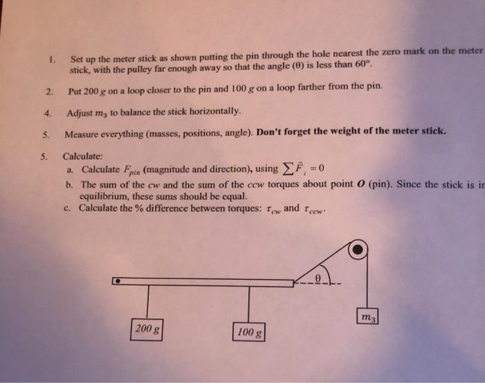 Solved Lab 9 Forces and Torques in Equilibrium OBJECTIVE