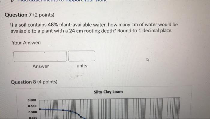 Solved Question 7 (2 points) If a soil contains 48% | Chegg.com