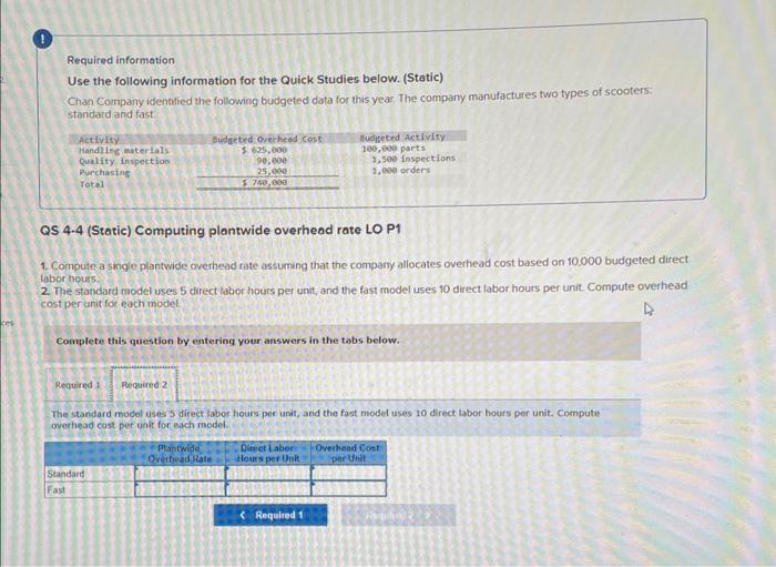 Solved Required information Use the following information | Chegg.com