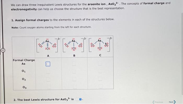 Solved We can draw three inequivalent Lewis structures for | Chegg.com