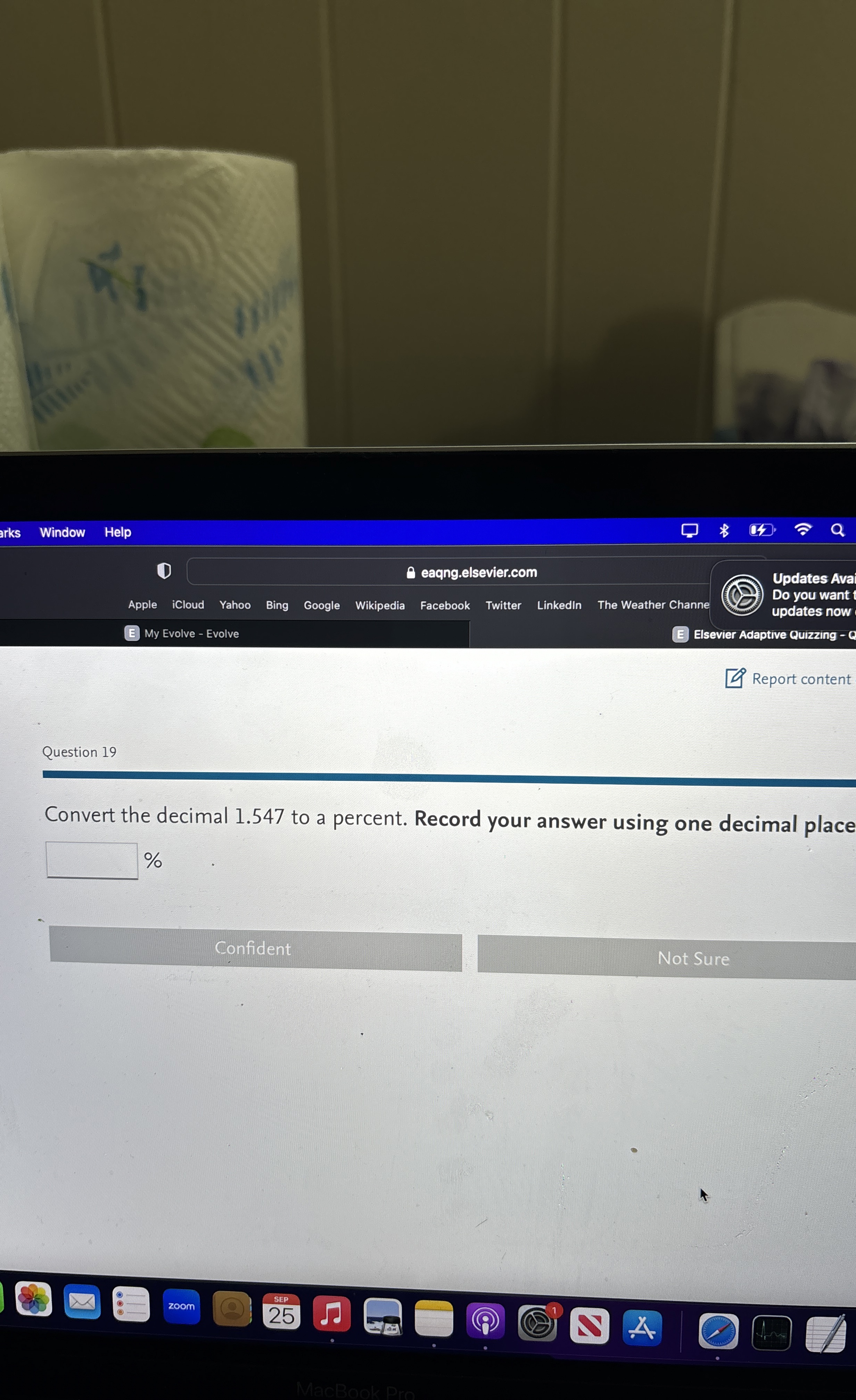Convert the decimal 1.547 ﻿to a percent. Record your | Chegg.com