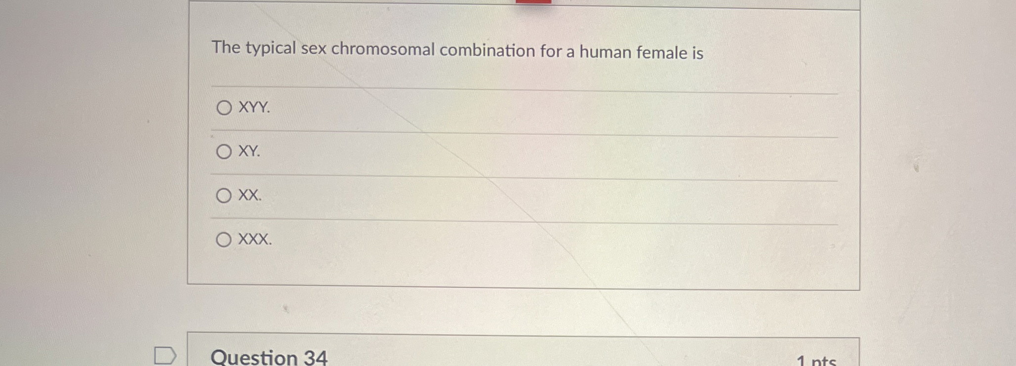 Solved The typical sex chromosomal combination for a human | Chegg.com