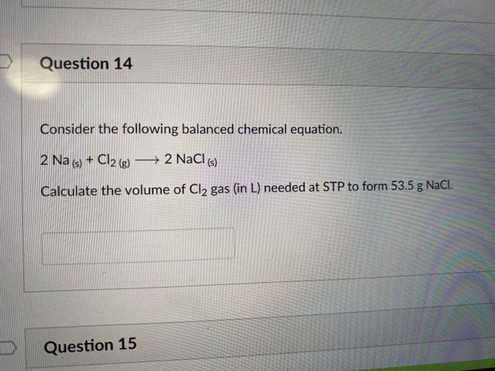 Solved Consider The Following Balanced Chemical Equation 2942