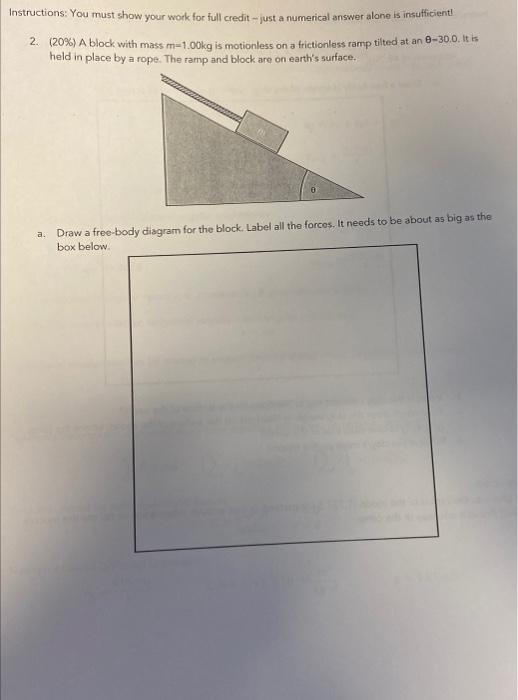 Solved Instructions: You must show your work for full credit | Chegg.com