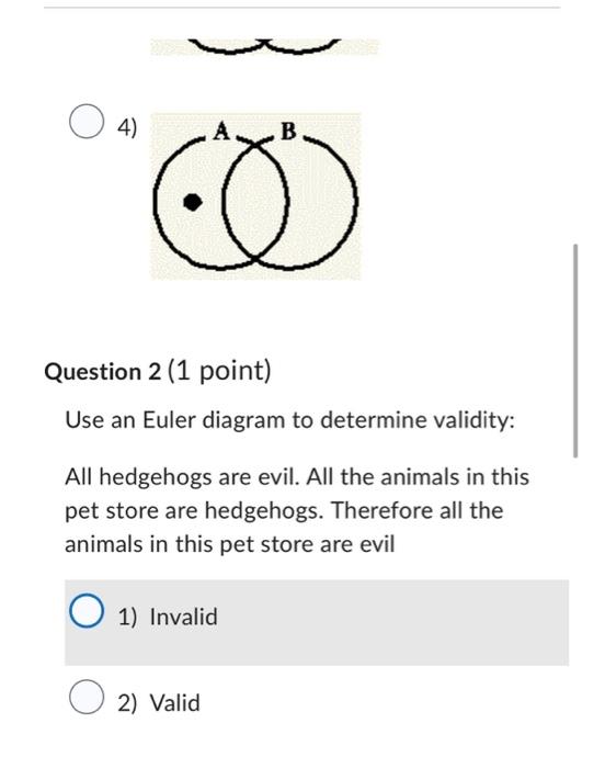 Solved Which of the Euler diagrams represents "All A are | Chegg.com