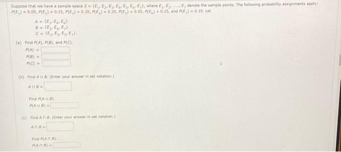 Solved Suppose That We Have A Sample Space | Chegg.com