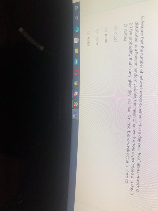 Solved 6. Assume that the number of network errors | Chegg.com