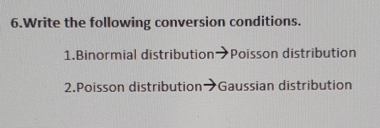 Solved 6.Write the following conversion conditions. | Chegg.com