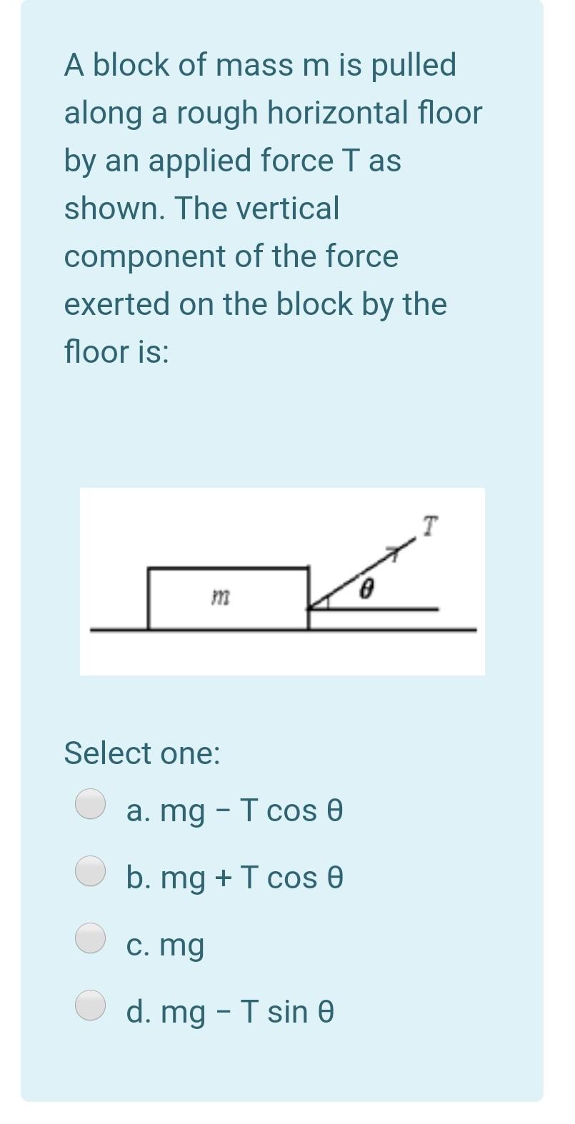 Solved A Block Of Mass M Is Pulled Along A Rough Horizont Chegg Com