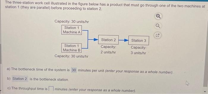 Solved The Three-station Work Cell Illustrated In The Figure | Chegg.com