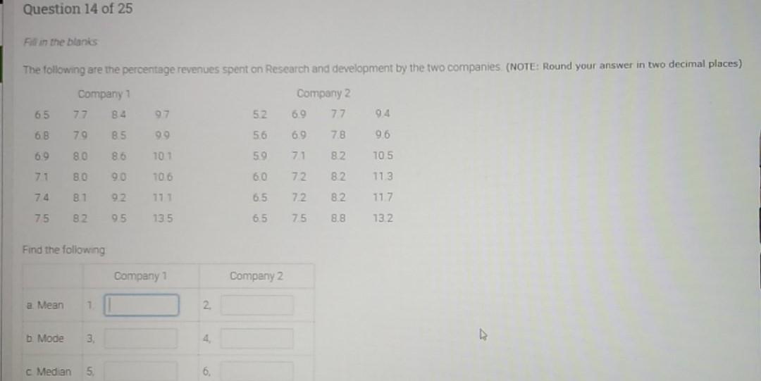 Solved Question 12 of 25 Which of the following values of | Chegg.com