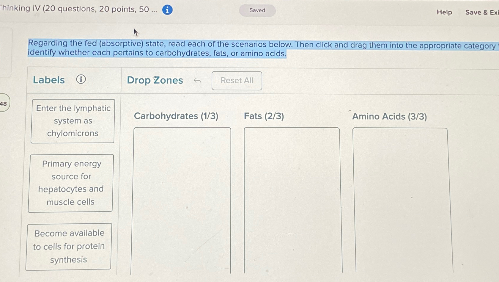 Solved hinking IV (20 ﻿questions, 20 ﻿points, | Chegg.com