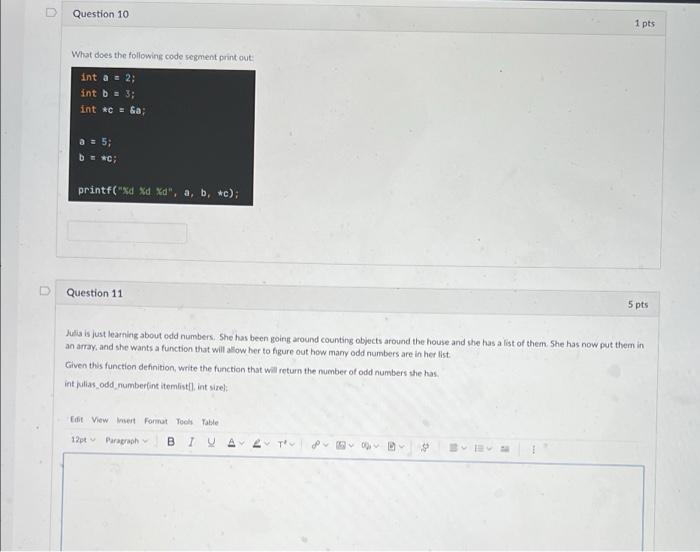Solved D Question 10 1 pts What does the following code | Chegg.com