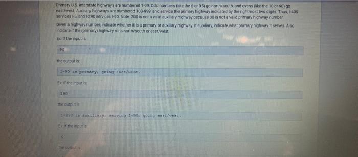 Solved Prenary Us Interstate Highways Are Numbered 199 Odd 2155