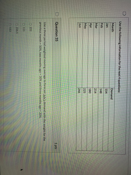 Solved Question 34 1 pts This type of analysis is most | Chegg.com