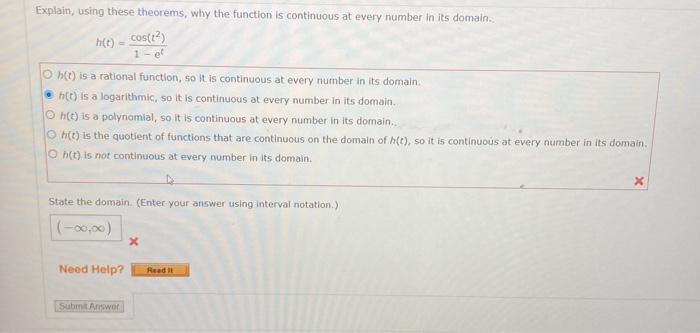 Solved Explain Using These Theorems Why The Function Is 3681