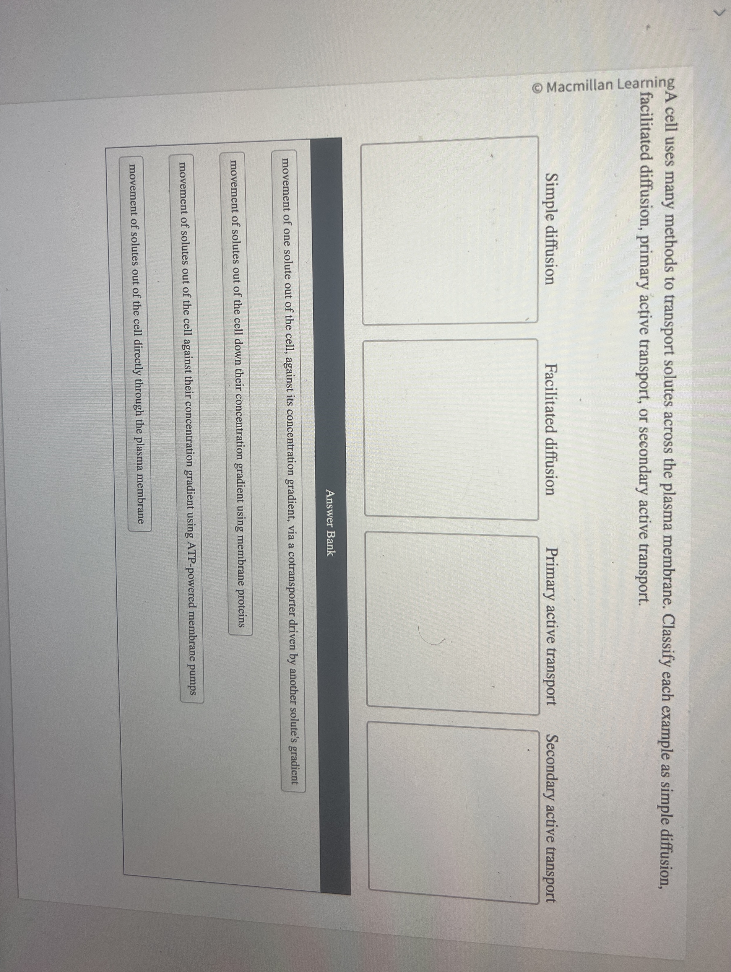 Solved apA cell uses many methods to transport solutes