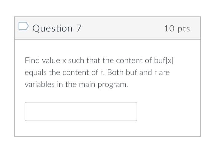 Solved D Question 7 10 pts Find value x such that the | Chegg.com