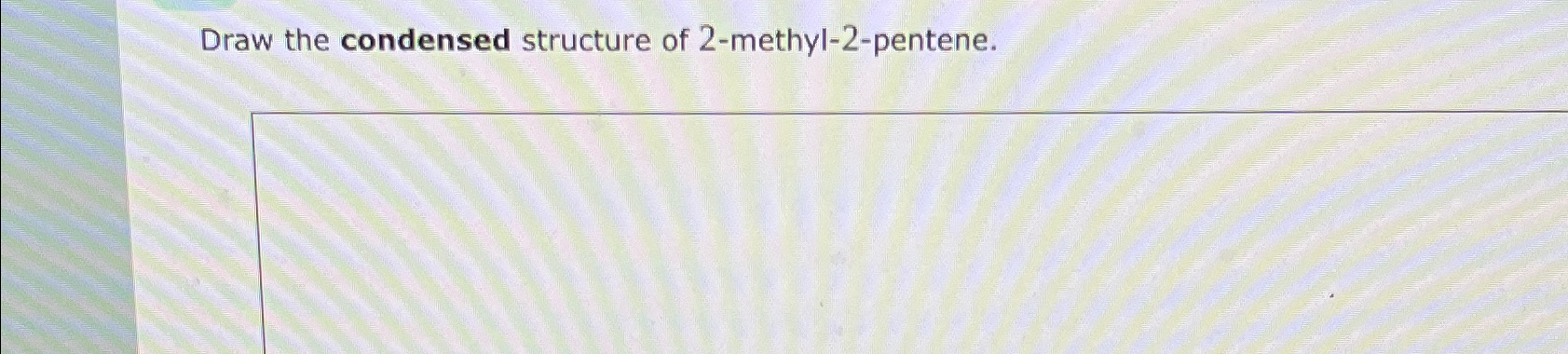 draw the condensed structure of 2 methyl 2 4 pentanediol