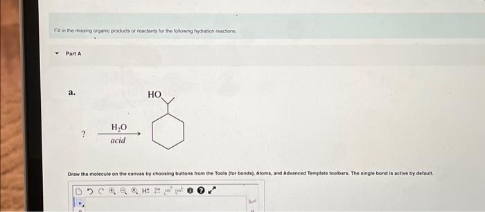 Solved Fal in the missing organic products or reactants for | Chegg.com