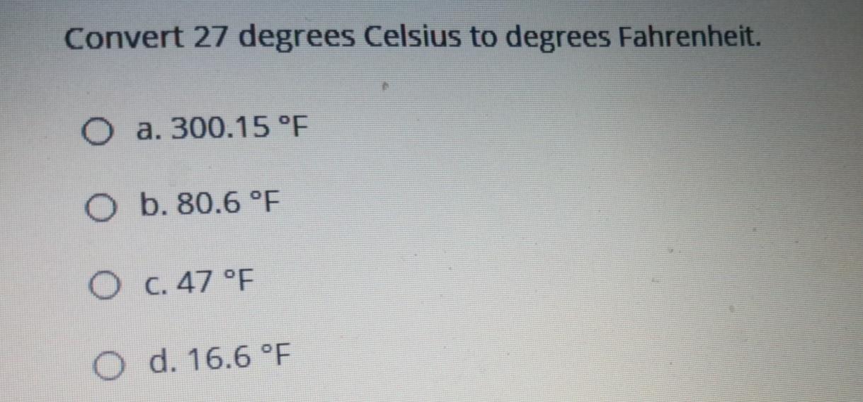 27 degrees 2025 c in fahrenheit