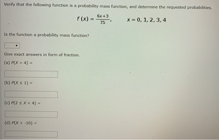 Solved Verify that the following function is a probability | Chegg.com