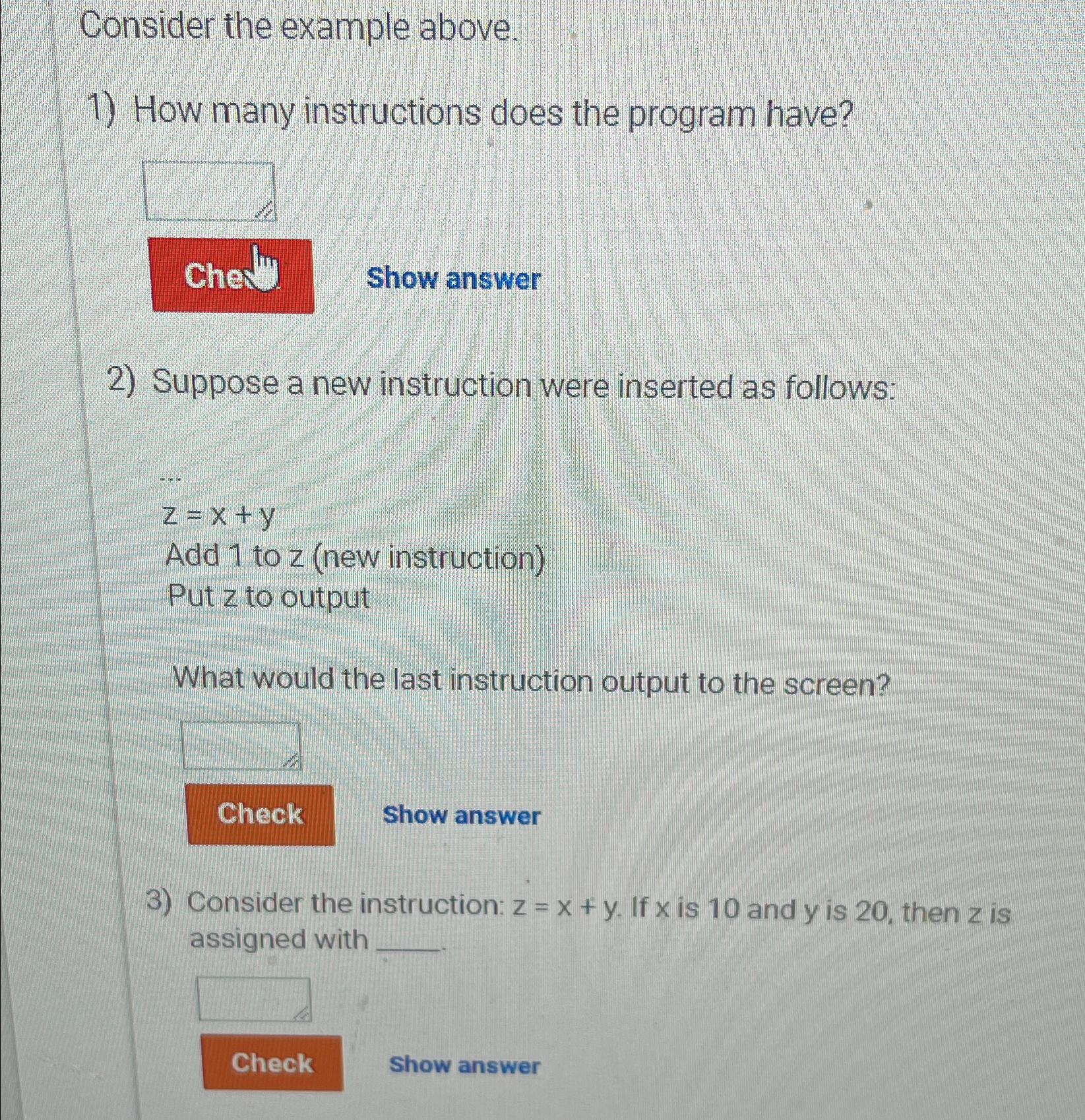 Solved Consider the example above.How many instructions does | Chegg.com