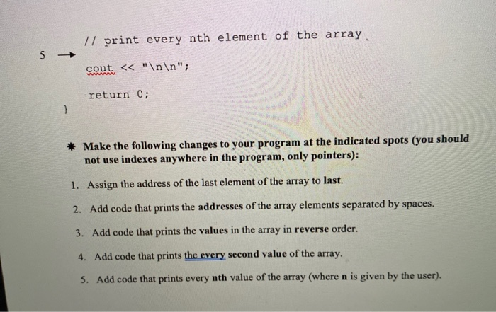 Solved /* In-class programming assignment 9 Program works | Chegg.com
