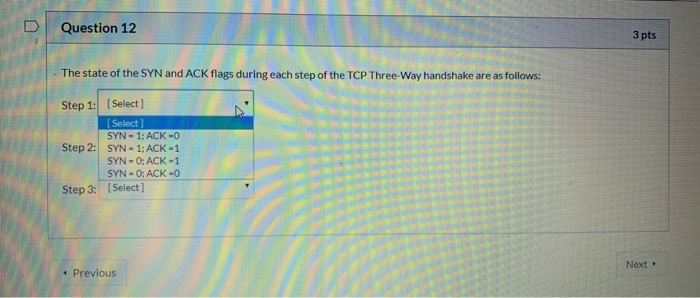 Solved Question 11 1 pts Suppose a TCP connection is | Chegg.com