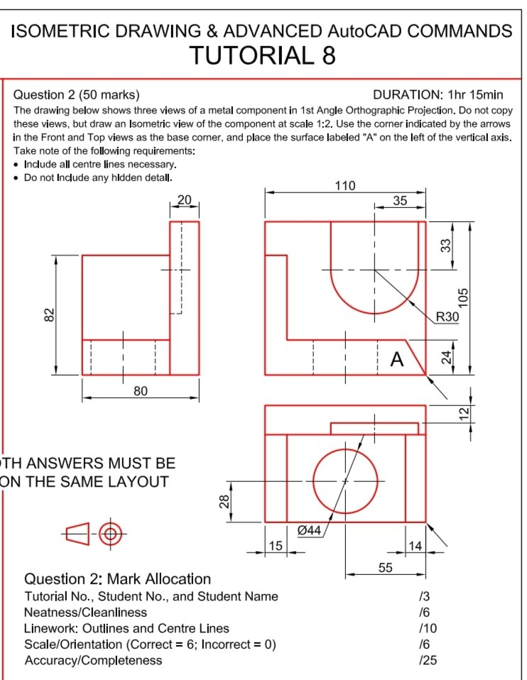 making an isometric drawing autocad