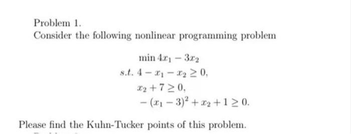 Solved Problem 1. . Consider the following nonlinear | Chegg.com