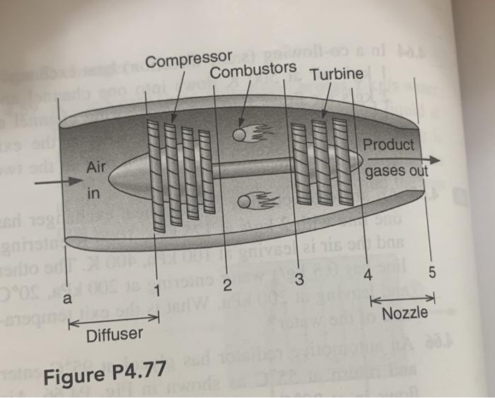Solved 4.77 A modern jet engine has a temperature after com- | Chegg.com