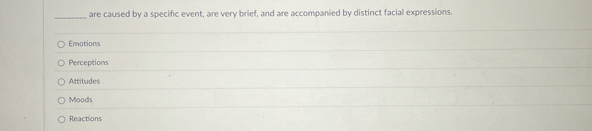 Solved are caused by a specific event, are very brief, and