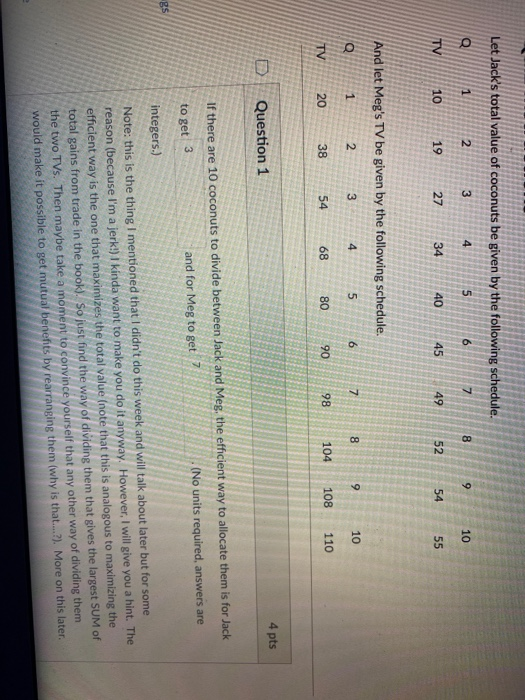 Solved Question 2 6 pts Now imagine that Jack and Meg have | Chegg.com