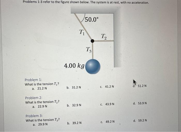 Solved Problems 1-3 refer to the figure shown below. The | Chegg.com