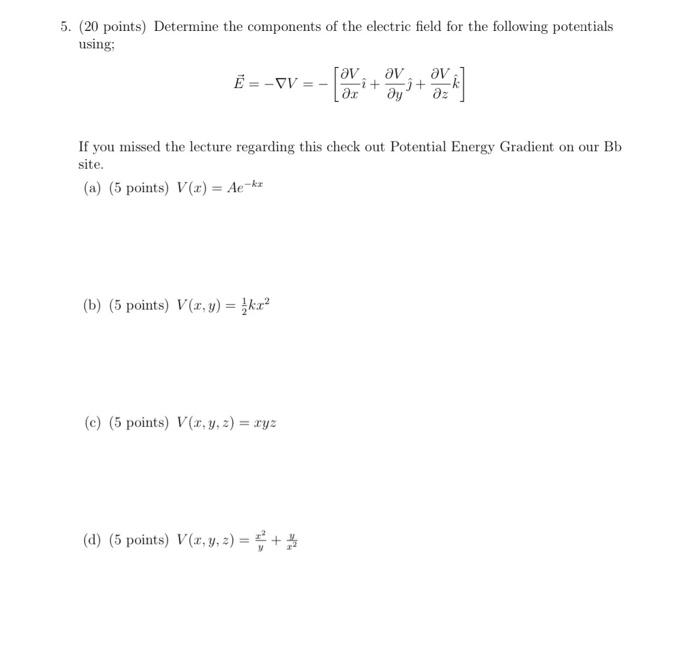 Solved 5. (20 points) Determine the components of the | Chegg.com