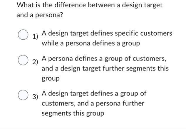 Solved What is the difference between a design target and a | Chegg.com