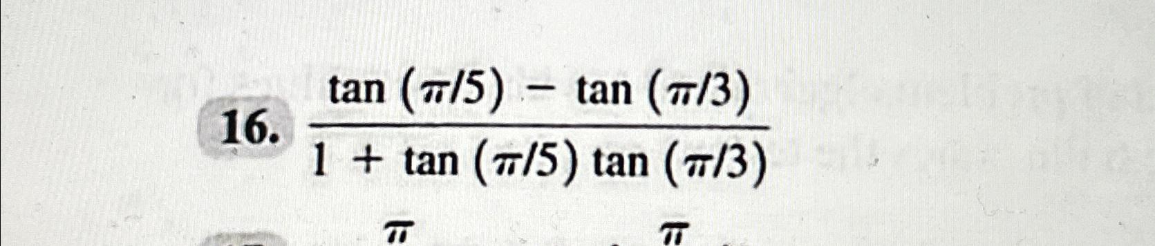 tan of pi on 3