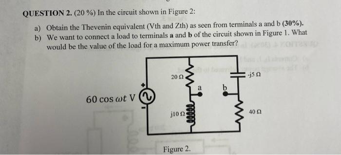 Solved QUESTION 2. (20%) In The Circuit Shown In Figure 2: | Chegg.com