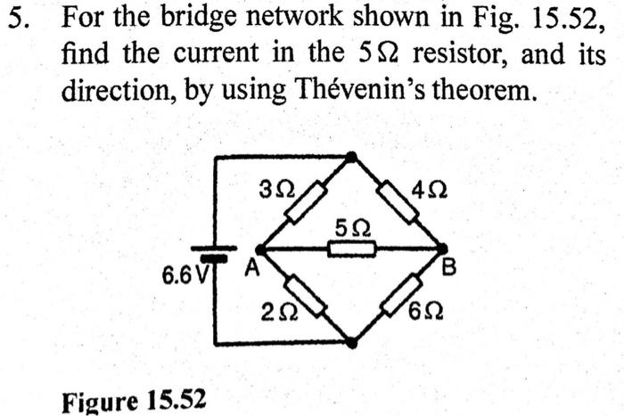 Solved 5. For The Bridge Network Shown In Fig. 15.52, Find | Chegg.com