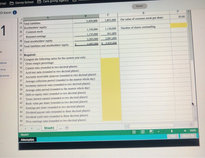 Solved 1. Compute and interpret financial ratios that | Chegg.com