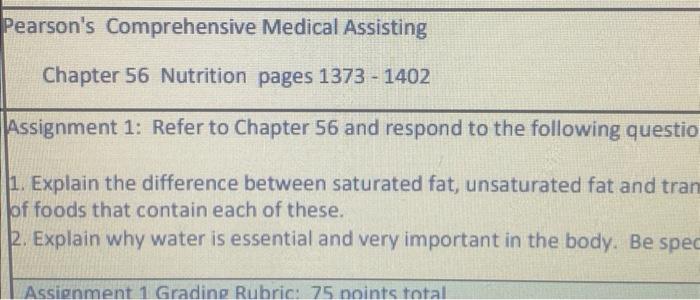 Pearson's Comprehensive Medical Assisting Chapter 56 | Chegg.com