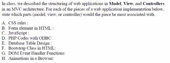 Solved In Class. We Described The Structuring Of Web | Chegg.com