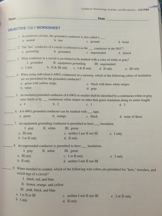 Solved Year 1 WORKBOOK 2020-2021 Electrical Cartoon | Chegg.com