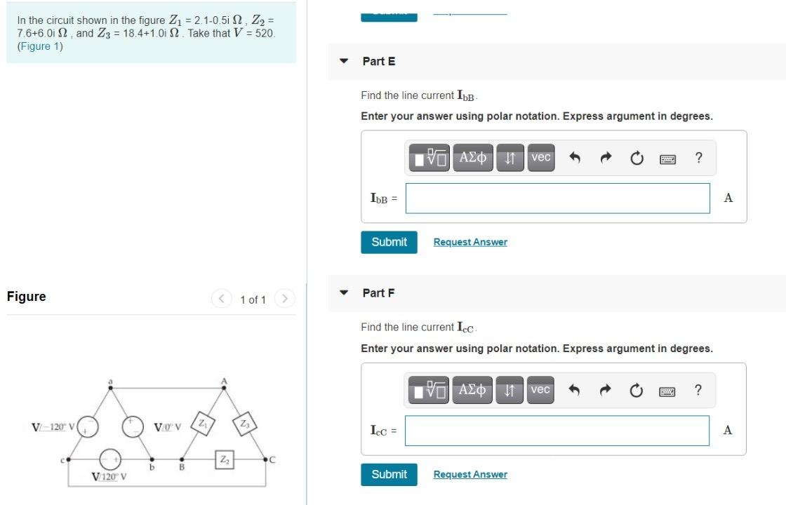Solved In the circuit shown in the figure 21 = 2.1-0.5i 12, | Chegg.com