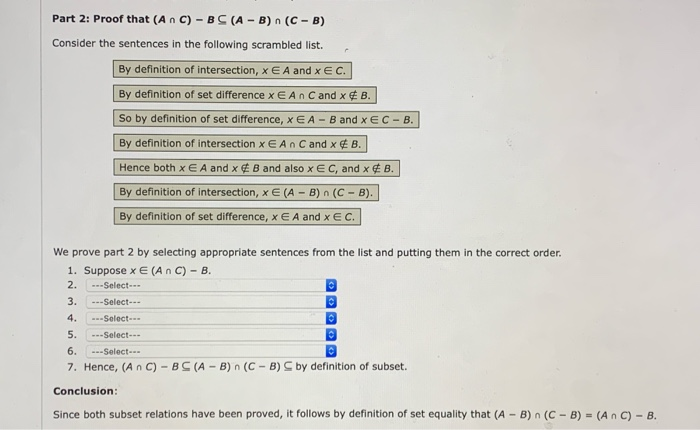 Solved Use An Element Argument To Prove The Statement. | Chegg.com